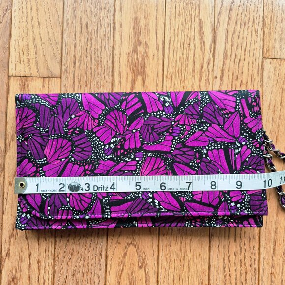Pineda Covalin Monarch Butterfly Clutch Bag with Removeable Wrist Chain - Picture 10 of 13